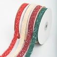 thumbnail image 5 of Xiao Hua Cinta navideña: 1 pieza de cinta tejida roja, de 0,59 pulgadas de ancho y 10 yardas de largo, ideal para decoraciones navideñas y de bricolaje, cinta para envolver regalos de Navidad., 5 of 5