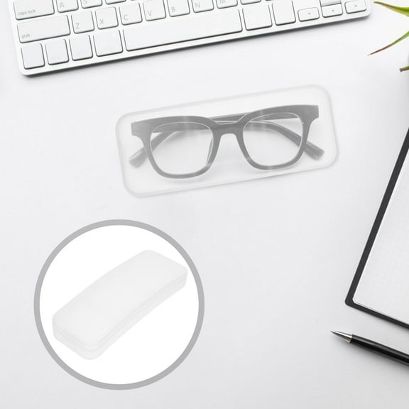 Topbathy 10pcs Transparent Plastic Eyeglasses Cases for Storage Use Durable and Safe Sunglasses Case