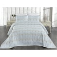 thumbnail image 2 of Ambesonne Art Deco Quilted Bedspread Set 3 Pcs, Blue Simple Vintage Motif, Queen, Pale Blue and Sand Brown, 2 of 4