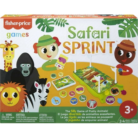 Fisher-Price Safari Sprint Kids Game with Cards & Tokens for Players 3 Year Olds & Up