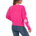 thumbnail image 5 of nine bull Cardigan Sweaters for Women Long Sleeve Floral Open Front Sweater V Neck Outwear Cardigan Knit Cable Outwear Coat, 5 of 9