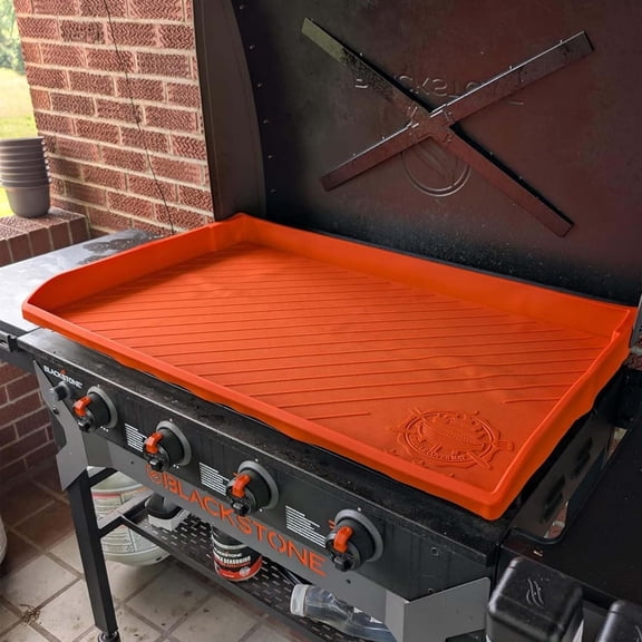Silicone Griddle Mat Cover for Blackstone, Full Edge Griddle Cover for Omnivore Griddle, Blackstone Accessories (Orange)