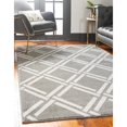 thumbnail image 6 of Unique Loom Trellis Geometric Modern Area Rugs, Gray, 6 of 6