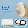 thumbnail image 5 of 1Pack Soap Holder, with Removable Draining Layer, Strong Sealing Leak Proof Portable, Best for Traveling, Camping, Gym, Bathroom (White L), 5 of 7