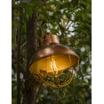 thumbnail image 3 of 2 Pack YAKii Hanging Solar Lanterns Outdoor Waterproof Vintage Metal Solar Lantern Light with Warm Light Edison Bulb Decorate for Yard Garden Pathway Patio Porch Decor (Gold), 3 of 11