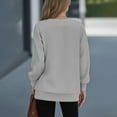 thumbnail image 5 of FAIWAD Sweatshirt for Women Long Sleeve Zipper Slit Oversized Pullover Casual Side Slits Drop Shoulder Sweatshirts, 5 of 9