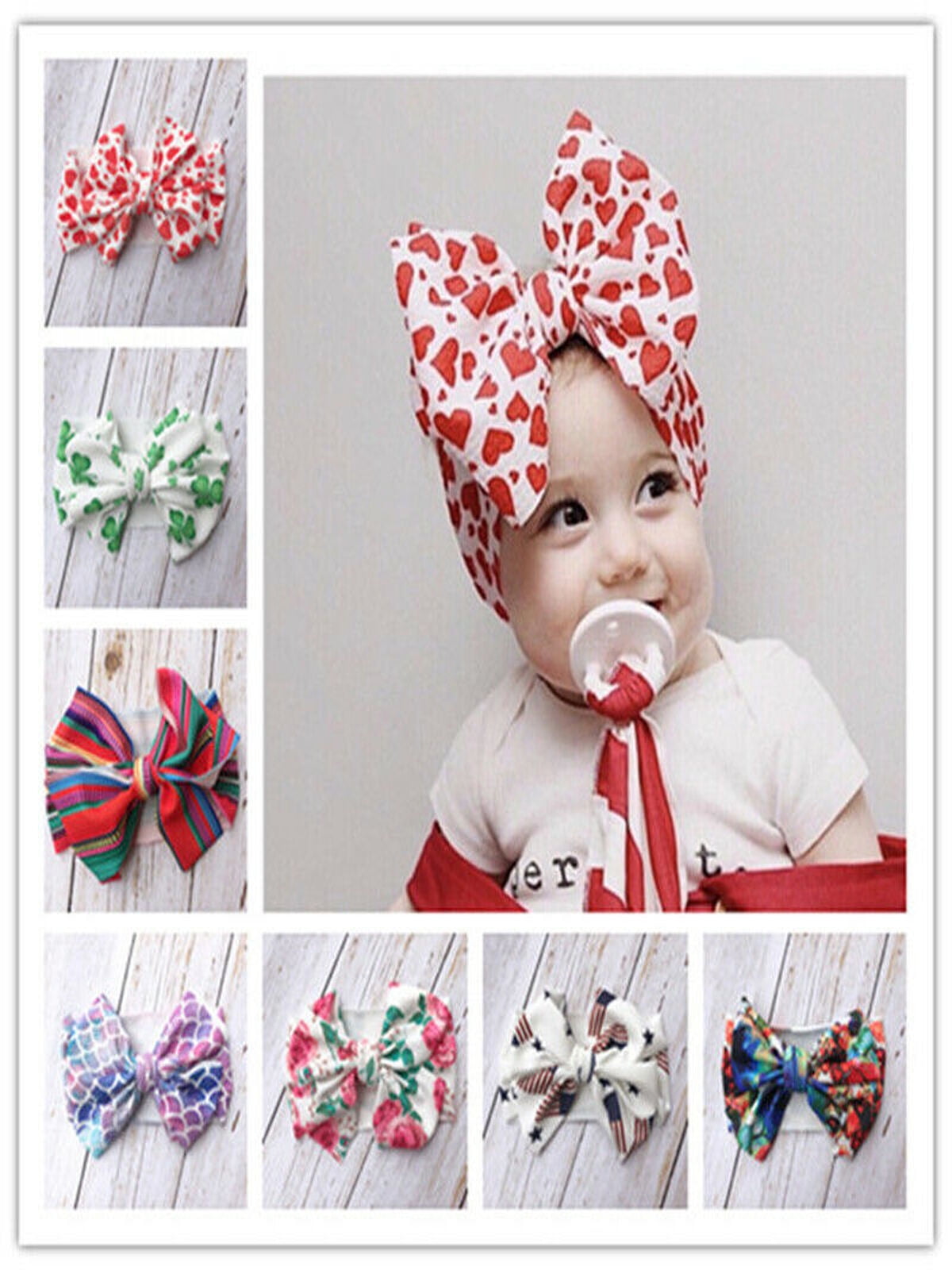 Baby Big Bow Flower Headband Infant Newborn Girl Toddler Hair Accessory For kids