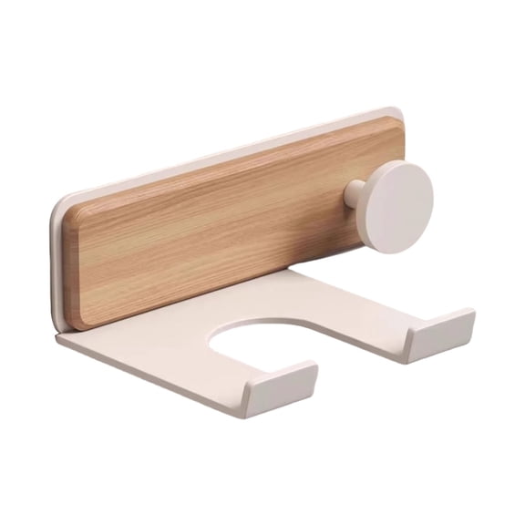 WINDLAND Wall Mounted Hair Dryer Holder Organizers Rack Solid Wood Hair Blow Dryer Shelf