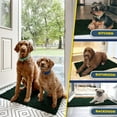 thumbnail image 3 of Muddy Mat® | Super Absorbent Door Mat Indoor, Microfiber Quick Dry Chenille Entryway Rug, Non-Slip Front Door Mat, Indoor Mats for Entryway, Machine Washable Pet Rug, Dark Green 28"x18", 3 of 7