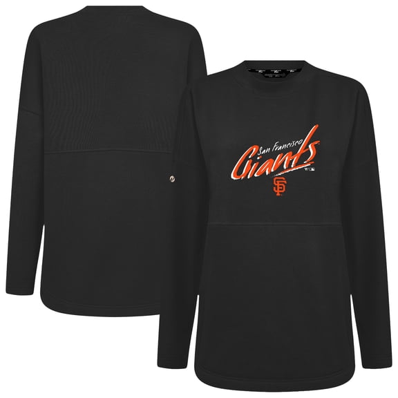 Women's Levelwear Black San Francisco Giants Oversized Beaudry Sizzle Top