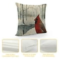 thumbnail image 4 of Awypu &nbsp;Cardinal Pillow Covers Christmas Red Bird Farmhouse Pillow Covers  Hello Winter Animal Pillow Cases Square Pillowcase  Xmas Cushion Cover for Sofa, 4 of 5