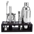 thumbnail image 1 of Juego de coctelera de vino de acero inoxidable de 9 piezas, barra, colador de hielo, cuchara, clip, mezclador de cóctel, abridor de botellas Sweethay LF000063-00B, 1 of 7
