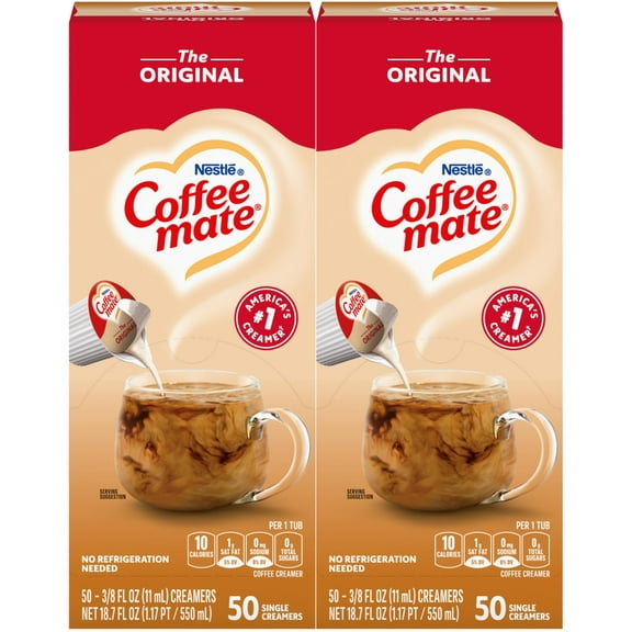 Nestle Coffee-Mate Liquid Creamer Original 2-pack; 50 Count Each