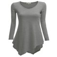 thumbnail image 1 of CHOK Tunique Longue à Manches Longues Col en V pour Femmes Robe T-Shirt, 1 of 3
