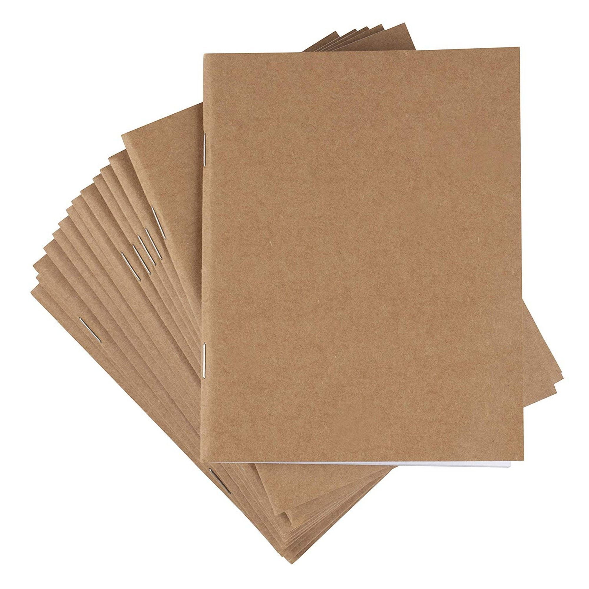 24 Pack Kraft Paper Notebook, Blank Journals Bulk for Travelers Kids (4 ...