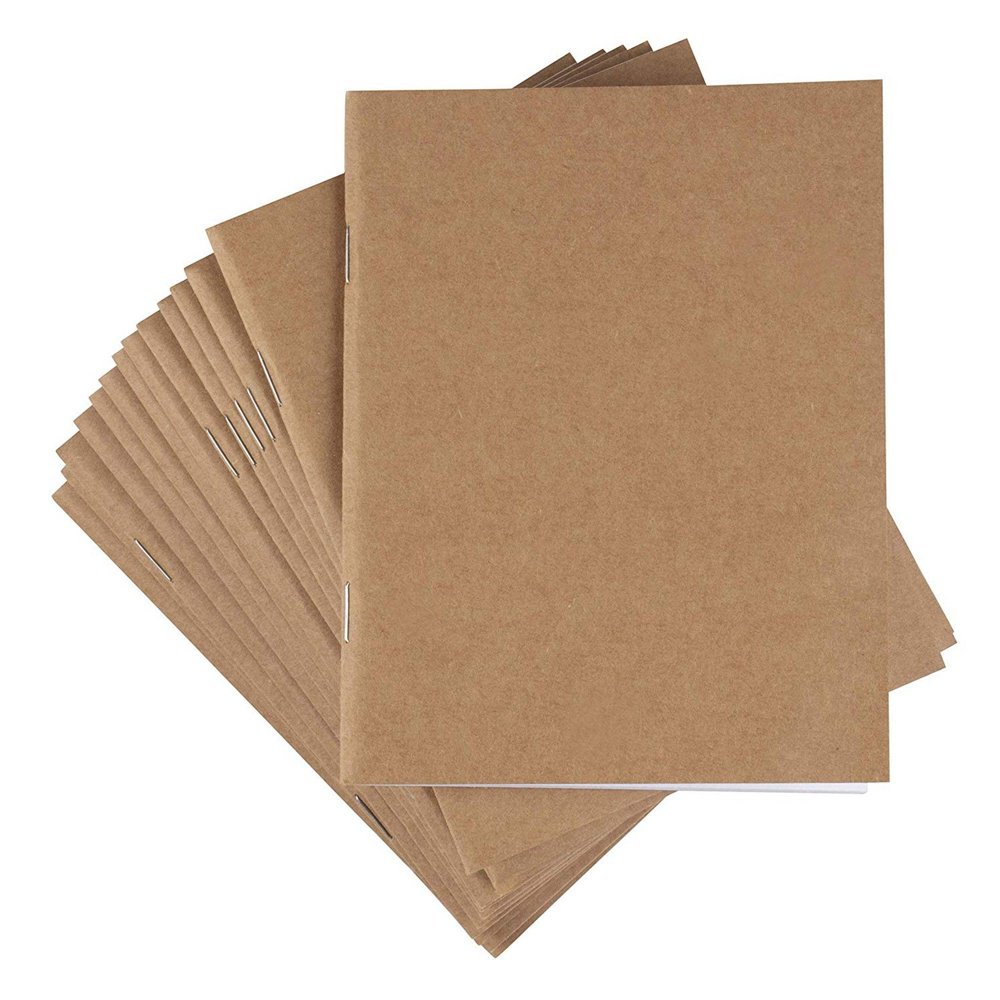 24 Pack Kraft Paper Notebook, Blank Journals Bulk for Travelers Kids (4
