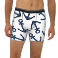 thumbnail image 6 of Sigee Navy Blue Anchors for Men's Boxer Briefs,Moisture Wicking and Breathable X-Large, 6 of 9