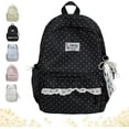thumbnail image 7 of Cute Lace Backpack, Coquette Aesthetic Polka Dot Backpack | Kawaii Backpack for Women, Large Laptop Daypack Kawaii Supplie with Bow Accessories(Blue), 7 of 7