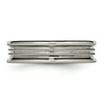 thumbnail image 3 of Titanium Grooved and Beaded 6mm Polished Band, 3 of 6