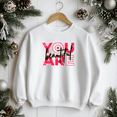 thumbnail image 3 of Women's You Are Beautiful Print Sweatshirt Letter Print Sweatshirt 1 Pcs Graphic Casual Pullover Sweatshirts - Comfortable Crew Neck, Soft Casual Tops, 3 of 5