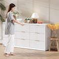 thumbnail image 6 of Trilenars 8/9Drawer Dresser, 55" Wide Fluted Dresser with Smooth Slides, Modern Chest of Drawers for Bedroom, Living Room, Closet, 6 of 8