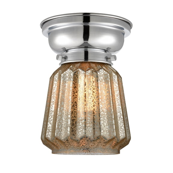 Innovations 623-1F-PC-G146-LED Chatham 1 Light 10 inch Flush Mount, Polished Chrome