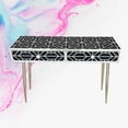 thumbnail image 2 of FUSION Sleek Geometric Bone Inlay Desk Black Ready to Ship, 2 of 4
