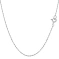 thumbnail image 1 of 14k White Gold Rope Chain Necklace, 0.5mm, 20", 1 of 5