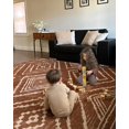 thumbnail image 5 of Area Rug 5x7 Rug Machine Washable Non-Slip Low Pile Print Pattern Western Rug for Living Room Bedroom Entryway  Series -Yellowbrown/Cream, 5 of 8