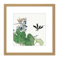 thumbnail image 1 of Tohaku Churui Gafu Dragonfly On Flower Book 8X8 Inch Square Wooden Framed Wall Art Print Picture with Mount, 1 of 4