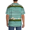 thumbnail image 3 of Kdxio Men'S Hawaiian Shirt For Men Short Sleeve Shirt Wood Grain Summer Casual Holiday Beach Button Down T-Shirts, 3 of 5