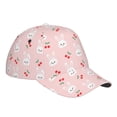 thumbnail image 3 of Daiia Rabbit And Cherry print Baseball Cap Men Women Golf Dad Hat Adjustable Original Classic Low Profile Hat Unconstructed Plain Cap, 3 of 9
