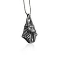 thumbnail image 2 of Egyptian Anubis Head Pendant Men Necklace, Oxidized Anubis Head Necklace, Sterling Silver Pendant, Mythology Pendant, Egyptian God Jewelry, 2 of 5