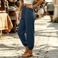 thumbnail image 6 of Hurxie Women's High Waisted Sweatpants Workout Active Joggers Pants Baggy Lounge Bottoms Navy,M, 6 of 6