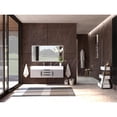thumbnail image 6 of Nile 60" Gray Wood Floating Vanity with White Top and Black Trim, 6 of 10