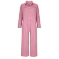 thumbnail image 4 of Tbopshirt Jumpsuits for Women,Women's Plus Size Rompers Wide Leg Overalls,New Women's Long Sleeved Solid Cotton Linen Loose Bodysuit Bodysuit,Causal Womens Jumpsuits, 4 of 6