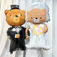 thumbnail image 4 of 9 Pices Ballons De Mariage, Gant Ballons Voiture De Mariage, Ronds Mr Mrs D'aluminium Ballons, Xxl Ours Mignons Ballons Pour Mariage Fianailles Je, 4 of 5