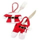 thumbnail image 2 of 6 Pcs Christmas Silverware Holders Pocket Set Santa Claus Suit Cutlery Knifes Forks Tableware Bag Storage Covers Christmas Decoration, 2 of 3