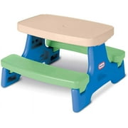 Little Tikes Easy Store Jr. Kid Picnic Play Table, Blue,green