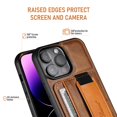 thumbnail image 2 of SaniMore Case for iPhone 14 Pro 6.1" 2022, Wristlet & Card Slot PU Leather Skin Wear-resistant Shockproof Anti-drop Metal Ring Business Shell For iPhone 14 Pro 6.1" 2022 Release, Brown, 2 of 9