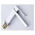 thumbnail image 5 of Sink Faucet Taps Hot Cold Water Faucet Square Tapware for Bathroom Brass Chrome Black ,Tankless Design, 5 of 11
