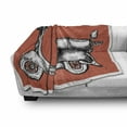 thumbnail image 2 of Vintage Soft Flannel Fleece Blanket, Retro Scooter Sign for Bike Bicycle Rent Classic Grunge Illustration Artwork, Cozy Plush for Indoor and Outdoor Use, 50" x 60", Red Black White, by Ambesonne, 2 of 5