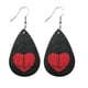 thumbnail image 1 of Pendientes de cuero Sonducket en forma de corazón con adornos de aretes, 1 of 6