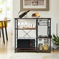 thumbnail image 4 of Costway Industrial Kitchen Baker's Rack Microwave Stand Utility Storage Shelf w/ 6 Hooks, 4 of 10