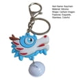 thumbnail image 7 of Tnobhg Cartoon Dragon Head Shape Keychain Stainless Bell Decor Exquisite Car Keys Storage Women Shoulder Bag Decoration Pendant New Year Festive Keyring, 7 of 7