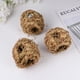 thumbnail image 5 of 3pcs Choza de hierba tejida natural Casa de hierba de paja Bird Cubby Nest Cage Juguetes para Bunny Rabbit Hamster Gerbil Chinchillas (Café), 5 of 5