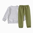 thumbnail image 4 of NOLDARES Baby Boy Clothes Funny Letter Long Sleeve Sweatshirt Pullover Tops Joggers Pants Set Toddler Fall Winter Outfits Size:18-24 M,Grey, 4 of 7