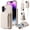 White, variant on Nalacover RFID Blocking Wallet Case for iPhone 16, Shockproof PU Leather Magnetic Button Zipper Purse Card Slots & Kickstand Crossbody Phone Case with Shoulder & Wrist Strap,Purple