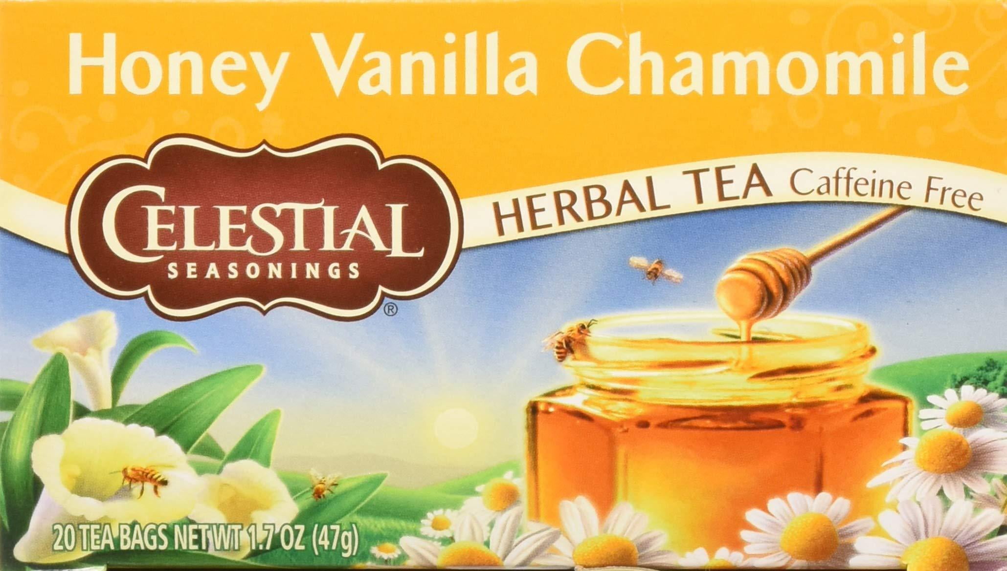 Celestial Seasonings Herb Tea Honey Vanilla Chamomile 20 Tea Bags