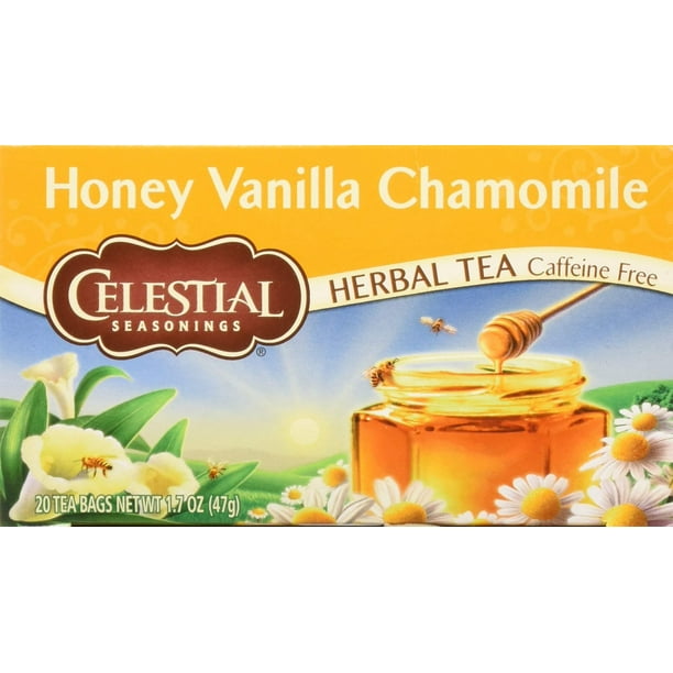 Celestial Seasonings Herb Tea Honey Vanilla Chamomile 20 Tea Bags